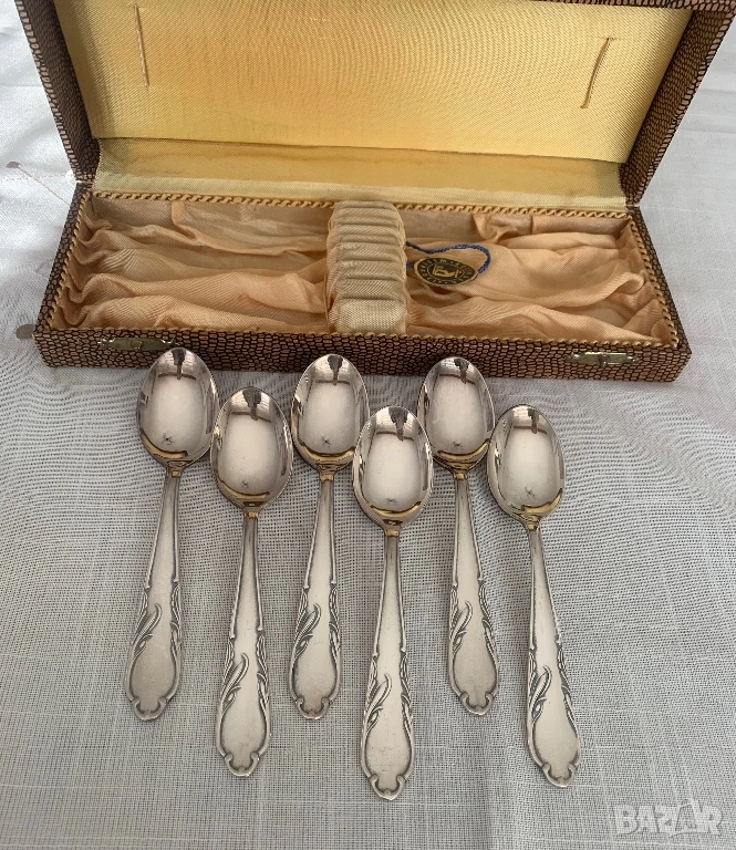 Комплект посребрени лъжички за кафе Solingen* Сребърно покритие 100 , снимка 1