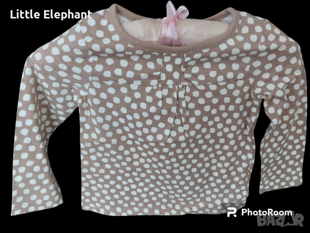 Блузка с дълъг ръкав за мом на 5-6 год панделка на точки,колекция"Points",Англия/нова