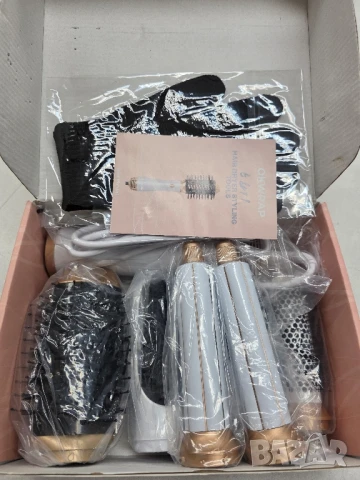 Стилизатор за коса 6в1 - йонен сешоар, изправяне, въздушна маша за къдрици, снимка 10 - Сешоари - 51261422