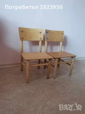 Ретро дървени детски столчета , снимка 2 - Антикварни и старинни предмети - 53927993