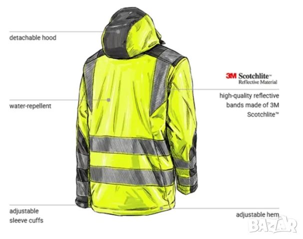 работно яке Strauss High-vis softshell jacket e.s.motion, снимка 2 - Якета - 56318886