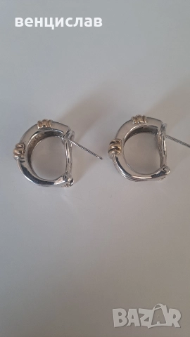 Сребърни обеци, снимка 2 - Колиета, медальони, синджири - 52810038