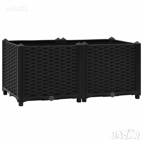 vidaXL Повдигната леха 80x40x38 см, полипропилен