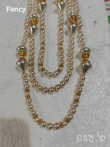 Стара огърлица 3 реда, снимка 6 - Антикварни и старинни предмети - 53358363