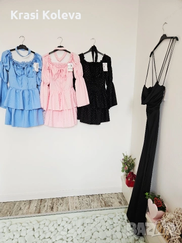 рокли с камъни и чокър, снимка 4 - Рокли - 54211506