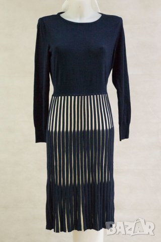 Рокля в тъмносиньо и цвят крем Fever London - L, снимка 2 - Рокли - 42819807