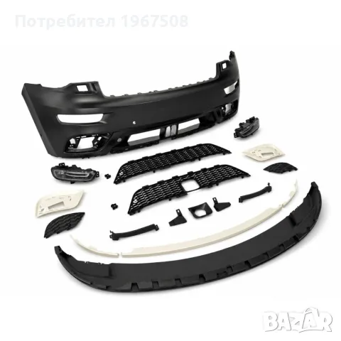 Комплект предна броня + DRL за Jeep GRAND CHEROKEE 17-21 Summit, Limited X, снимка 2 - Части - 56108304