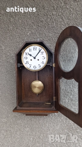 Стар стенен часовник - Mauthe - Germany -Антика - 1920" год., снимка 7 - Антикварни и старинни предмети - 53266969