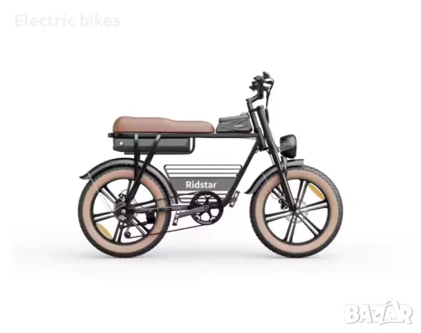 Електрически велосипед Ridstar CR20 – 1000W, 48V, 20" Fat гуми, 15Ah, снимка 4 - Велосипеди - 49914612