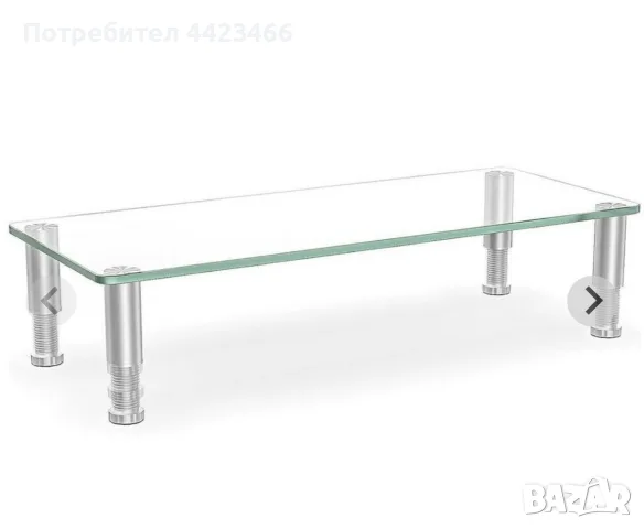 стъклена поставка / стойка за монитор или лаптоп – регулируема височина
