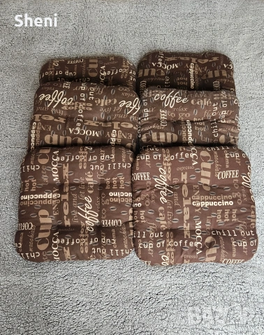 Възглавници за стол 40x40x7, 6 броя, снимка 6 - Столове - 54020479
