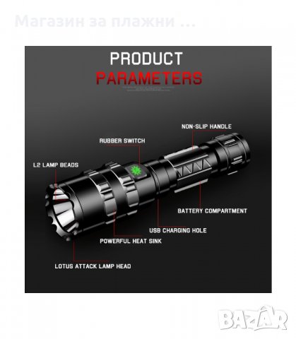 СУПЕР МОЩЕН XHP50.2 ФЕНЕР С РЕАЛНИ 1800 ЛУМЕНА - код 2720, снимка 7 - Къмпинг осветление - 33921036