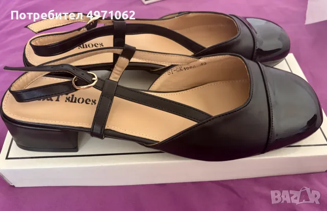 Нови дамски обувки B&T Shoes, №42, черни, ток 5 см
