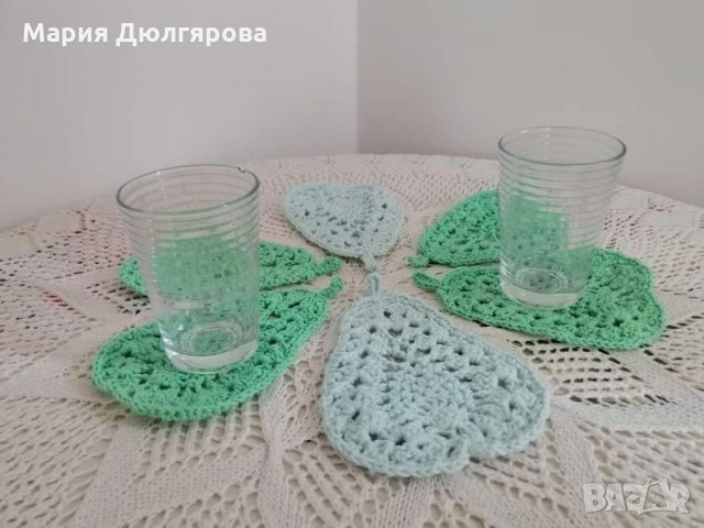 Плетени подложки за чаши, снимка 4 - Аксесоари за кухня - 34469998