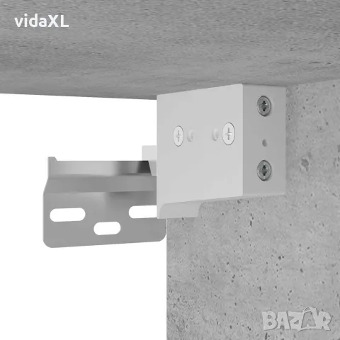 vidaXL Висок шкаф, бетонно сив, инженерно дърво, снимка 10 - Бюфети - 56146716