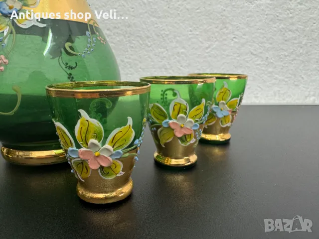 Гарафа и чаши Murano №6723 , снимка 7 - Антикварни и старинни предмети - 49729787