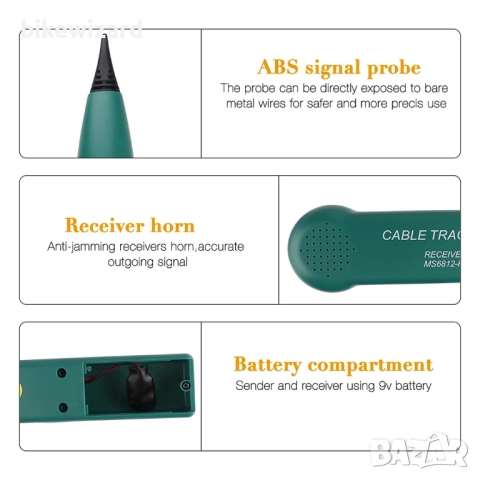 Gobesty Cable Tracker, търсачка на кабели, тестер на кабели НОВО, снимка 2 - Други инструменти - 52554012