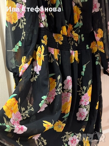 Нова феерична ежедневна елегантна рокля V образно деколте флорален принт цвета Only , снимка 4 - Рокли - 51634337