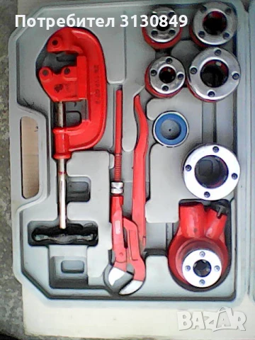 Комплект за нарязване на цолови резби, снимка 2 - Куфари с инструменти - 51416626