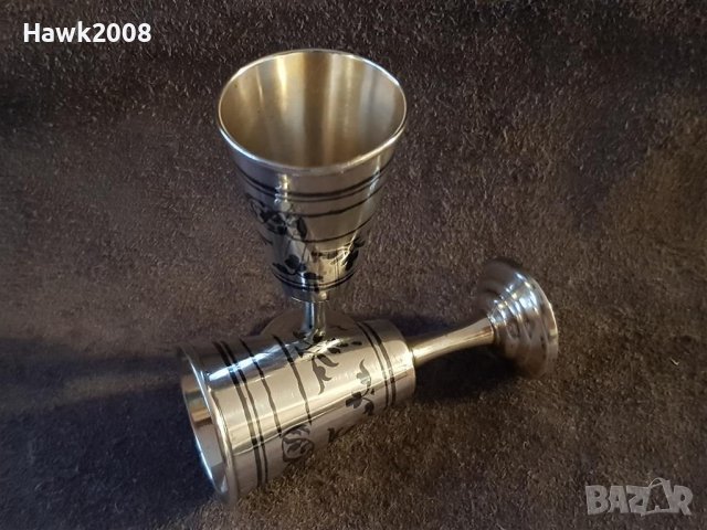 Сребърни сребро с позлата и ниело чифт руски перфектни чашки чаша, снимка 10 - Антикварни и старинни предмети - 39567516