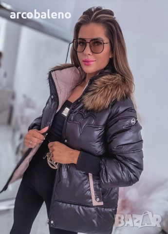 Ликвидация! Дамско зимно яке Premium с кожена яка , снимка 3 - Якета - 52085696