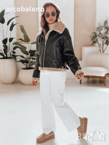 Дамско кожено яке SHEREB, 2цвята , снимка 4 - Якета - 47710028