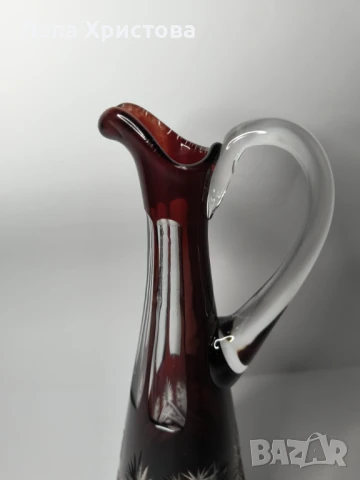 Гарафа от двуслоен оловен кристал  , снимка 4 - Аксесоари за кухня - 51145652