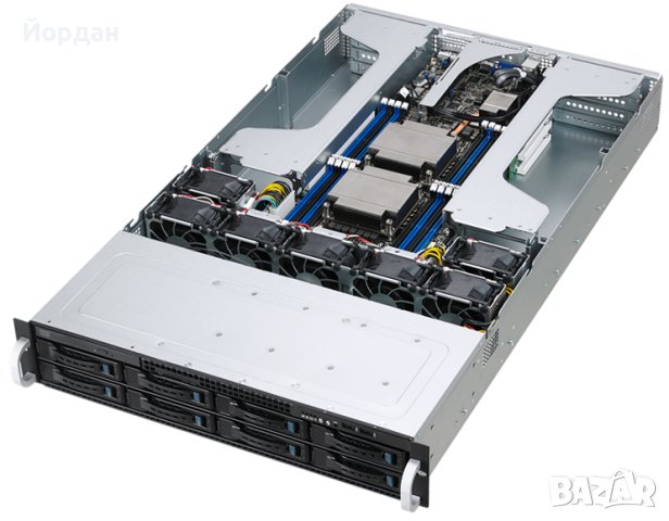 4x GPU 2U сървър за рендериране, видео стрийминг, изкуствен интелект, HPC/AI/ML/DL - 10x PCIe