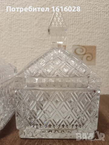 Стъклени захарници с капак., снимка 9 - Игри и пъзели - 43251223