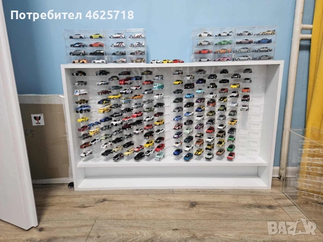 Етажерка за 80 колички 1:64 Hot Wheels, Matchbix и др., снимка 4 - Секции и витрини - 53259047