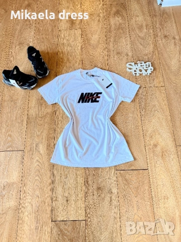 Продавам супер свежа тениска Nike в оверсайз модел с 3/4 ръкав. Цветът е бял., снимка 8 - Тениски - 53882207