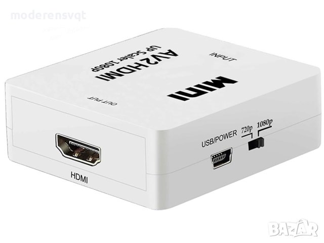 HDMI към RCA AV конвертор адаптер преобразовател на видео и аудио, снимка 6 - Приемници и антени - 44423453