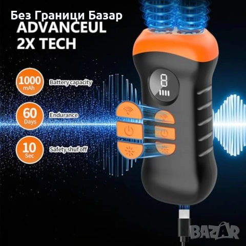 Ново Ултразвуково антилай устройство за кучета LED акумулаторен тренажор, снимка 7 - За кучета - 54129319