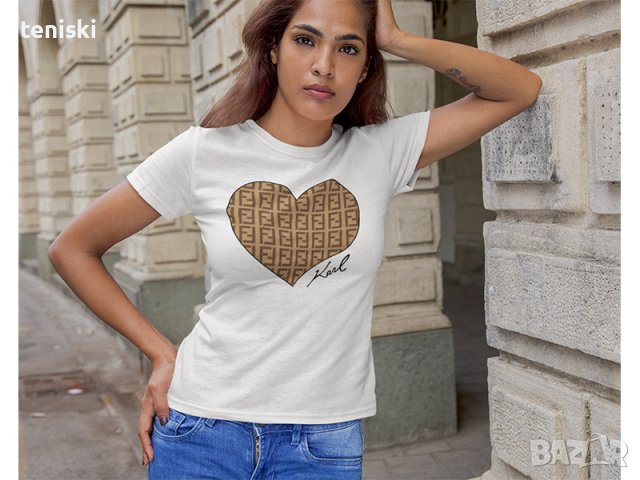 Дамска тениска KARL LAGERFELD принт 10 модела всички размери, снимка 10 - Тениски - 29135124