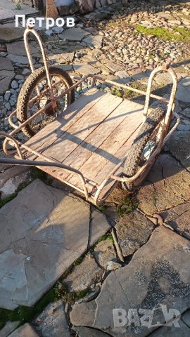 Продавам метална количка на две колела мотоциклетни, снимка 2 - Ремаркета - 52340539