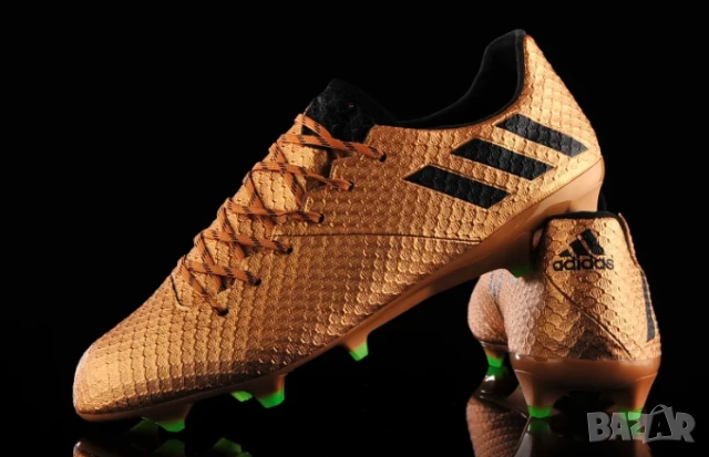 бутонки Adidas Messi 16.1 FG. Firm Ground Gold номер 43 1/3, снимка 4 - Футбол - 53966017