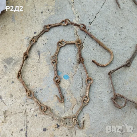 стари ковани вериги за огнище , снимка 2 - Антикварни и старинни предмети - 55829228