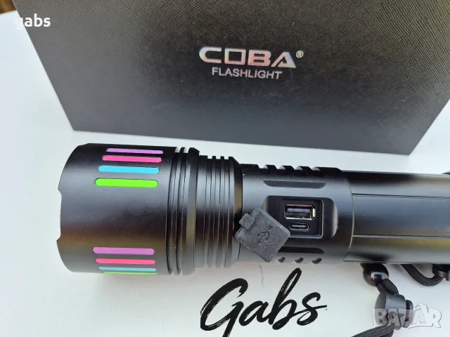 Мощен алуминиев  LED фенер COBA CB-W517 ,2000м, снимка 5 - Екипировка - 52952901