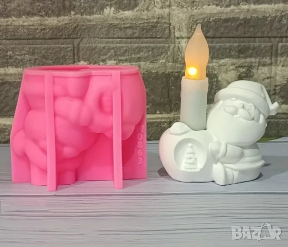 Молд кашпа дядо Коледа с ябълка , снимка 7 - Форми - 50741681