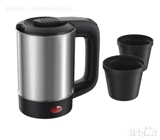 Електрическа термокана чайник с кабел и 2 броя чаши - 12V / 250W / 500мл., снимка 8 - Аксесоари и консумативи - 54190435