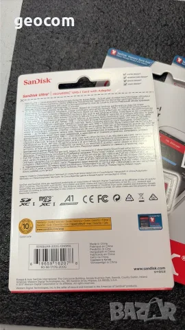 200GB Sandisk Ultra microSDXC, UHS-I (200GB+Адаптер,AI,667x), снимка 3 - Карти памет - 55978012