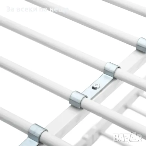 Двуетажно легло, бяло, метал, 90x200 см, снимка 7 - Спални и легла - 47359360