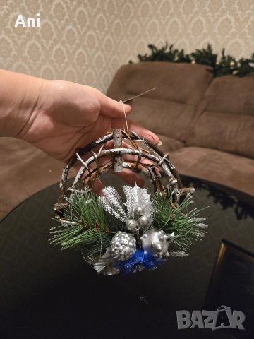 Декоративен малък венец РЪЧНА ИЗРАБОТКА, снимка 5 - Декорация за дома - 52776668