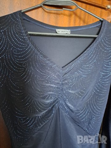 Официална дамска блуза тъмносиня с дълъг ръкав , снимка 3 - Блузи с дълъг ръкав и пуловери - 14660016