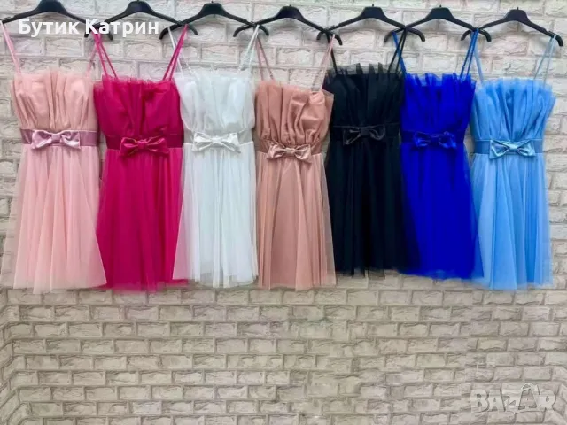 Къси кукленски рокли с панделка , снимка 1