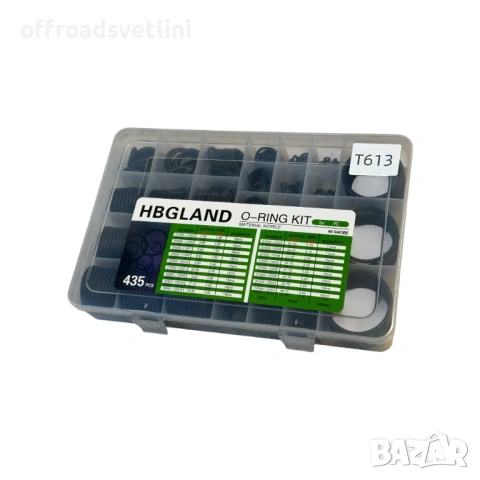 Комплект О-пръстени HBGland 435 бр – NBR (нитрил) 90 Shore, 33 размера, снимка 3 - Аксесоари и консумативи - 53057960