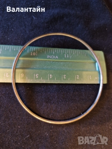 Твърда сребърна гривна 