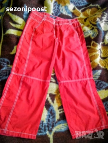 Дамски нов червен спортен летен панталон от 100% памук! Модел 7/8 с джобове Л,ХЛ☀️❤️, снимка 1
