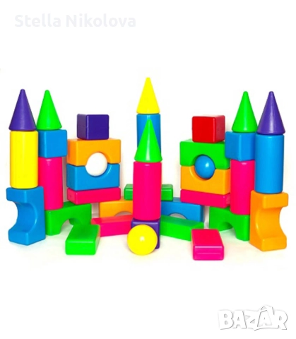 Детски строител с меки форми, 60 бр.