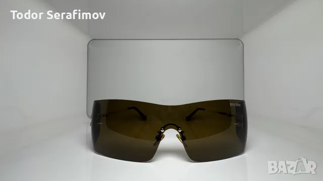 Дамски слънчеви очила Miu Miu Rimless Shield / Visor, снимка 5 - Слънчеви и диоптрични очила - 55982784